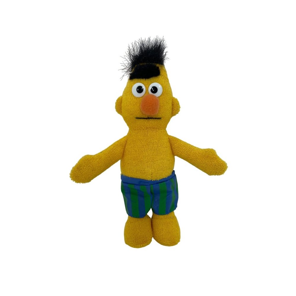 Bert Water Buddy Plush Toy Vintage 1993 1.5” Tall Applause Jim Henson TerryCloth